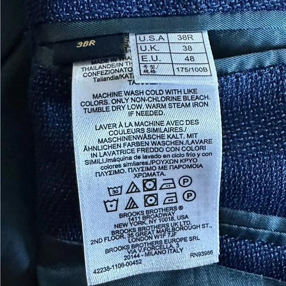 Brooks Brothers Traditional Fit Wool Hopsack Patch Pocket Sport - Picture 5 of 6